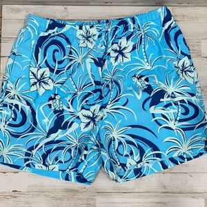 Tommy Bahama Large Swim Trunks Blue Mermaids